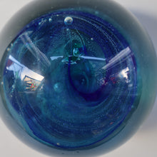 Load image into Gallery viewer, BRITISH ART GLASS. Vintage 1970s Isle of Wight Paperweight. Flame Mark Pontil
