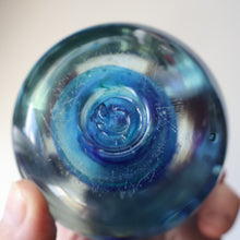 Load image into Gallery viewer, BRITISH ART GLASS. Vintage 1970s Isle of Wight Paperweight. Flame Mark Pontil
