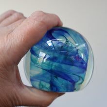 Load image into Gallery viewer, BRITISH ART GLASS. Vintage 1970s Isle of Wight Paperweight. Flame Mark Pontil
