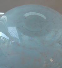 Load image into Gallery viewer, SCOTTISH GLASS. Large MONART Scottish Art Glass Vase. SA Shape. Mottled Pale Blue, Pink with Swirls &amp; Lots of Gold Aventurine Flakes. 7 3/4 inches high
