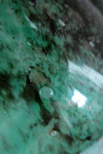 Load image into Gallery viewer, Large Green Monart Glass Vase with Black Flecks and Gold Aventurine. 9 3/4 inches
