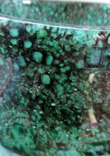 Load image into Gallery viewer, Large Green Monart Glass Vase with Black Flecks and Gold Aventurine. 9 3/4 inches
