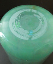Load image into Gallery viewer, Large Green Monart Glass Vase with Black Flecks and Gold Aventurine. 9 3/4 inches
