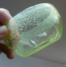 Load image into Gallery viewer, SCOTTISH GLASS. Rare Pair of Simple Small MONART URANIUM Bowls. Each with Monart Labels

