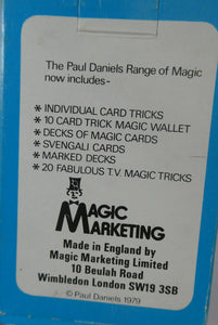 1970s Vintage Magic Cards Marked Deck Svengali Cards by Paul Daniels