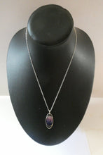 Load image into Gallery viewer, SCOTTISH SILVER. Pre-Loved Silver and Purple Enamel ORTAK ELEMENTS Pendant. BOXED
