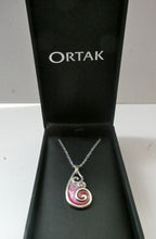 Load image into Gallery viewer, SCOTTISH SILVER. Pre-Loved Silver and Enamel Tranquility ORTAK Pendant. BOXED
