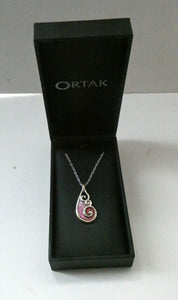 SCOTTISH SILVER. Pre-Loved Silver and Enamel Tranquility ORTAK Pendant. BOXED