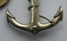 Load image into Gallery viewer, 1880s SCOTTISH SILVER: Victorian ANCHOR BROOCH with Inset Specimen Agates
