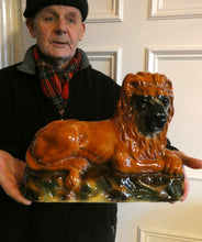 Load image into Gallery viewer, SCOTTISH POTTERY Antique SINGLE VICTORIAN Bo&#39;ness Pottery Large Recumbent Lion, c 1900
