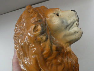 SiNGLE ANTIQUE Victorian Standing Staffordshire Style Bo'ness Lion. Large in Excellent Condition