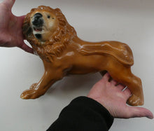 Load image into Gallery viewer, SiNGLE ANTIQUE Victorian Standing Staffordshire Style Bo&#39;ness Lion. Large in Excellent Condition
