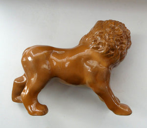 SiNGLE ANTIQUE Victorian Standing Staffordshire Style Bo'ness Lion. Large in Excellent Condition