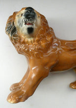 Load image into Gallery viewer, SiNGLE ANTIQUE Victorian Standing Staffordshire Style Bo&#39;ness Lion. Large in Excellent Condition
