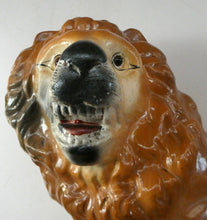 Load image into Gallery viewer, SiNGLE ANTIQUE Victorian Standing Staffordshire Style Bo&#39;ness Lion. Large in Excellent Condition
