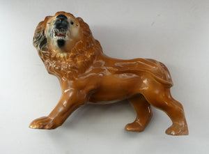 SiNGLE ANTIQUE Victorian Standing Staffordshire Style Bo'ness Lion. Large in Excellent Condition