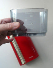 Load image into Gallery viewer, Vintage 1970s Portable Space Age Kitchen Scales by Terraillon PL350. Fabulous Scarlet Red Colour
