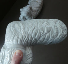 Load image into Gallery viewer,  Decorative PAIR of Large Vintage Staffordshire Style White Recumbent Spaniels.
