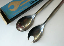 Load image into Gallery viewer, Vintage 1960s EUROPA Pair of Stainless Steel Salad Servers in Original Box
