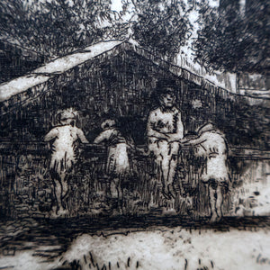 SCOTTISH ART. James McIntosh Patrick (1907 - 1998)  Notre Dames, Bruges. Very Rare Early 1920s Etching