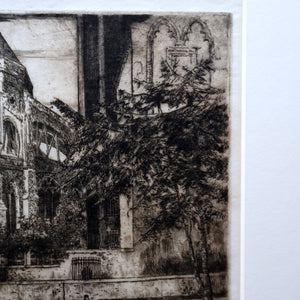 SCOTTISH ART. James McIntosh Patrick (1907 - 1998)  Notre Dames, Bruges. Very Rare Early 1920s Etching