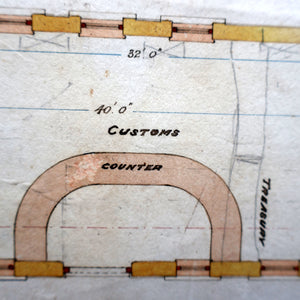 Interesting Sheet of Pen & Ink Architectural Studies for Colonial Houses at the Island of Grand Turk. Dated 1902
