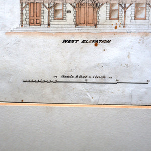 Interesting Sheet of Pen & Ink Architectural Studies for Colonial Houses at the Island of Grand Turk. Dated 1902