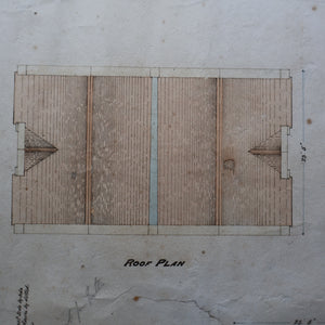 Interesting Sheet of Pen & Ink Architectural Studies for Colonial Houses at the Island of Grand Turk. Dated 1902
