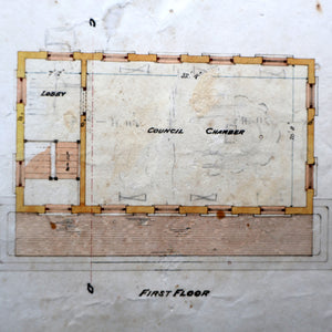 Interesting Sheet of Pen & Ink Architectural Studies for Colonial Houses at the Island of Grand Turk. Dated 1902