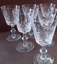 Load image into Gallery viewer, Vintage 1950s Edinburgh Crystal Star of Edinburgh White Wine Glasses
