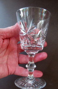 Vintage 1950s Edinburgh Crystal Star of Edinburgh White Wine Glasses