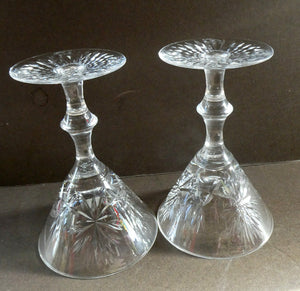 Pair of Edinburgh Crystal Small Cocktail or Sherbet Glasses