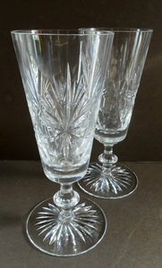 Pair of Edinburgh Crystal. Star of Edinburgh Champagne Flutes