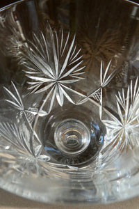 Vintage Edinburgh Crystal LARGE Red Wine Glass or Water Goblet. STAR OF EDINBURGH Pattern. 7 inches