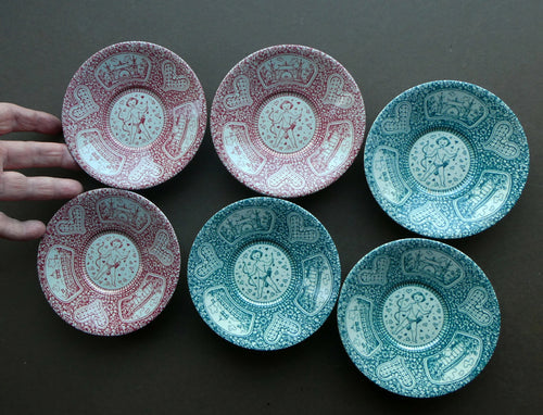 1960s Danish Nymolle Ceramic Dishes Tivoli Pattern by Jacob E Bang