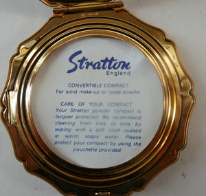 Vintage 1950s STRATTON Powder Compact with Kingfisher Design. UNUSED