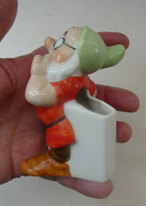 Rare 1930s Novelty Toothbrush Holder. Walt Disney Copyright: Figurine of Doc