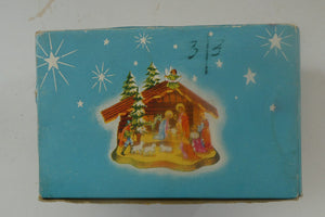 1960s Vintage Christmas Decoration. Nativity Model in Original Box HONG KONG