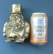 Load image into Gallery viewer, 1900s ANTIQUE Brass Money Box or Coin Bank in the Shape of Paul Kruger. President of the Transvaal
