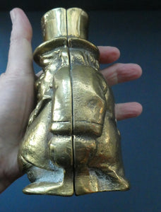 1900s ANTIQUE Brass Money Box or Coin Bank in the Shape of Paul Kruger. President of the Transvaal
