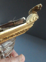 Load image into Gallery viewer, Antique Victorian OSLER Corintian Table Lamp with Brass Base and Capital and Fluted Crystal Upstand Section. SIGNED
