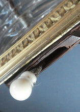 Load image into Gallery viewer, Antique Victorian OSLER Corintian Table Lamp with Brass Base and Capital and Fluted Crystal Upstand Section. SIGNED
