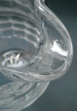 Load image into Gallery viewer, 1930s ART DECO Stuart Crystal Lemonade or Water Jug. With Cut Oval Facets and Engraved Fan Fringe Pattern. Height 6 inches
