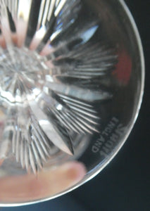 1930s ART DECO Stuart Crystal FIVE Wine Glasses. With Cut Oval Facets and Engraved Fan Fringe Pattern. Height 4 1/2 inches