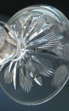 Load image into Gallery viewer, 1930s ART DECO Stuart Crystal FIVE Wine Glasses. With Cut Oval Facets and Engraved Fan Fringe Pattern. Height 4 1/2 inches
