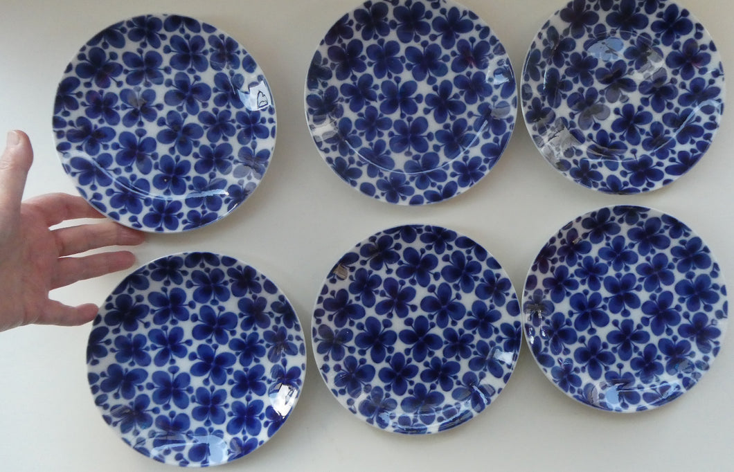 1950s MARIANNE WESTMAN Set of SIX Side Plates by Rörstrand Sweden. 