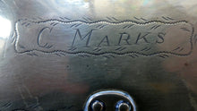 Load image into Gallery viewer, Arts and Crafts Brass Casket with Engraved Wyvern Decoration, Strapwork Bands &amp; Claw Feet
