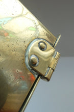 Load image into Gallery viewer, Arts and Crafts Brass Casket with Engraved Wyvern Decoration, Strapwork Bands &amp; Claw Feet
