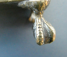 Load image into Gallery viewer, Arts and Crafts Brass Casket with Engraved Wyvern Decoration, Strapwork Bands &amp; Claw Feet
