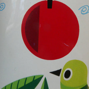 1960s Vintage Cadbury's Biscuit Tin with Fitted Lid. Cartoon Birds and Apple Pattern